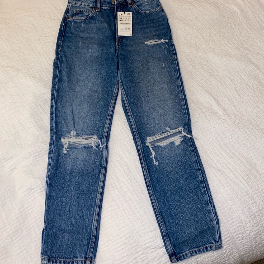Zara classic mom fit jeans